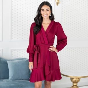 NWT•AVARA • Blu Pepper • Dress in Red/Cranberry, SMALL